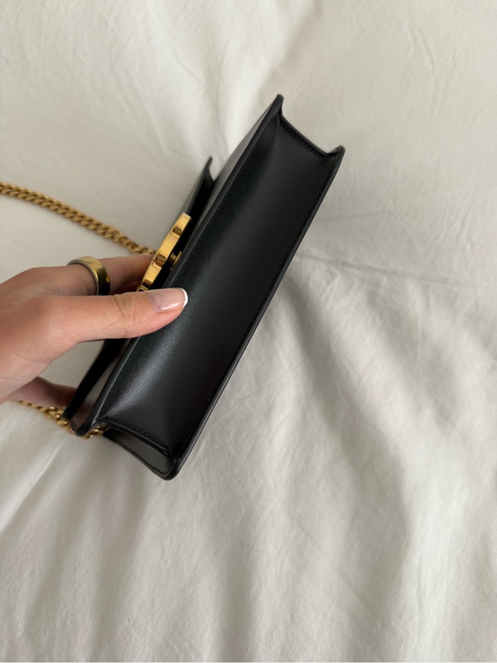 Celine Triomphe WOC – Black Calfskin with Gold Hardware ✨ - Picture 4 of 4